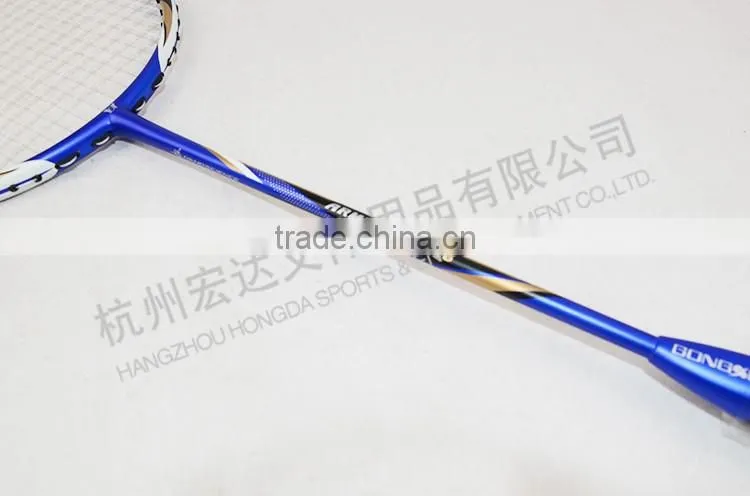 B-18 BLUE isometric head full carbon badminton racket with badminton bag