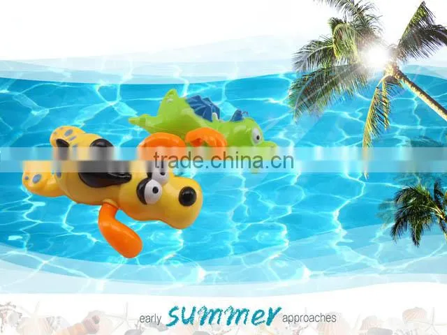 Two kinds of animals wind up swim turtle small plastic toy