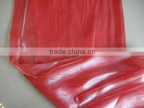 shiny korea organza fabric for wedding dress/curtain/scarf