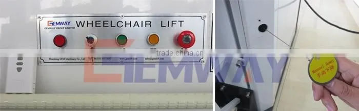 Vertical small home disabled lift elevator price