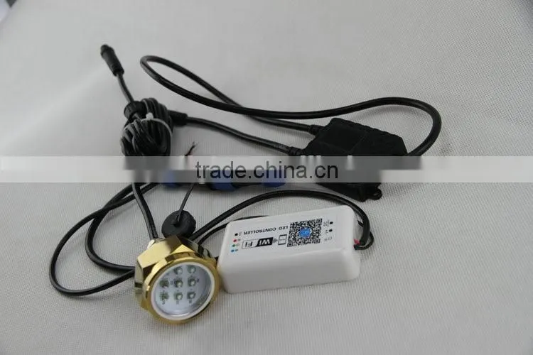 Excellent Quality IP68 Waterproof Rate 9 LED Underwater Marine Boat Drain Plug Light brightest 27W WIFI RGB DC11-28V