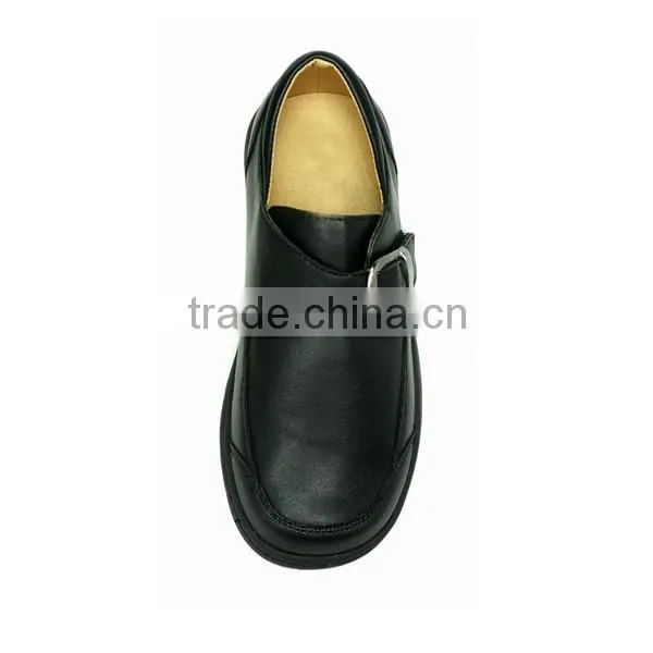 China Wholesale Supplier Boys Kids Black Uniform School Shoes with Buckle