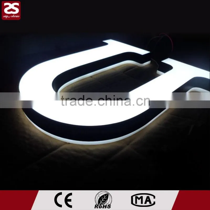 advertising signage acrylic mini sign front lit led sign letter