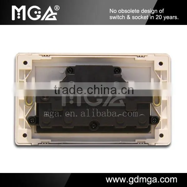 MGA A8 series universal wall socket with switch