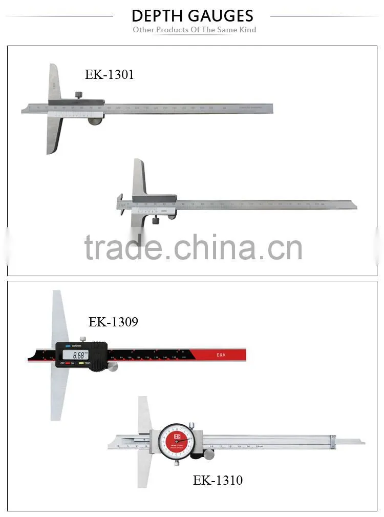 Stainless Steel Big LCD Electronic Depth Gauge