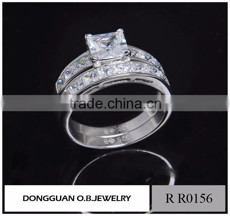 Hot Sale Handmade Engagement CZ Ring 925 Silver With Rhodium Plated Jewelry Wholesale