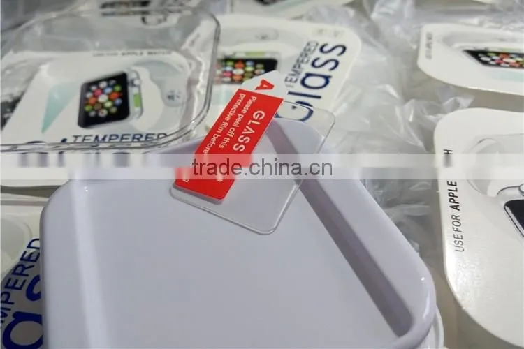Wholesale anti-fingerprint tempered glass screen protector for apple watch