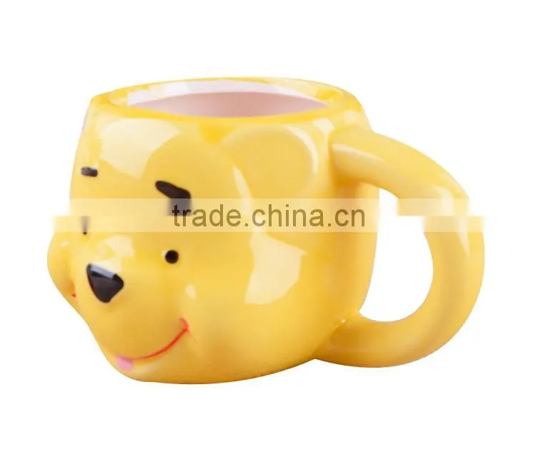 Wholesale ceramic 3d animal mug for kids