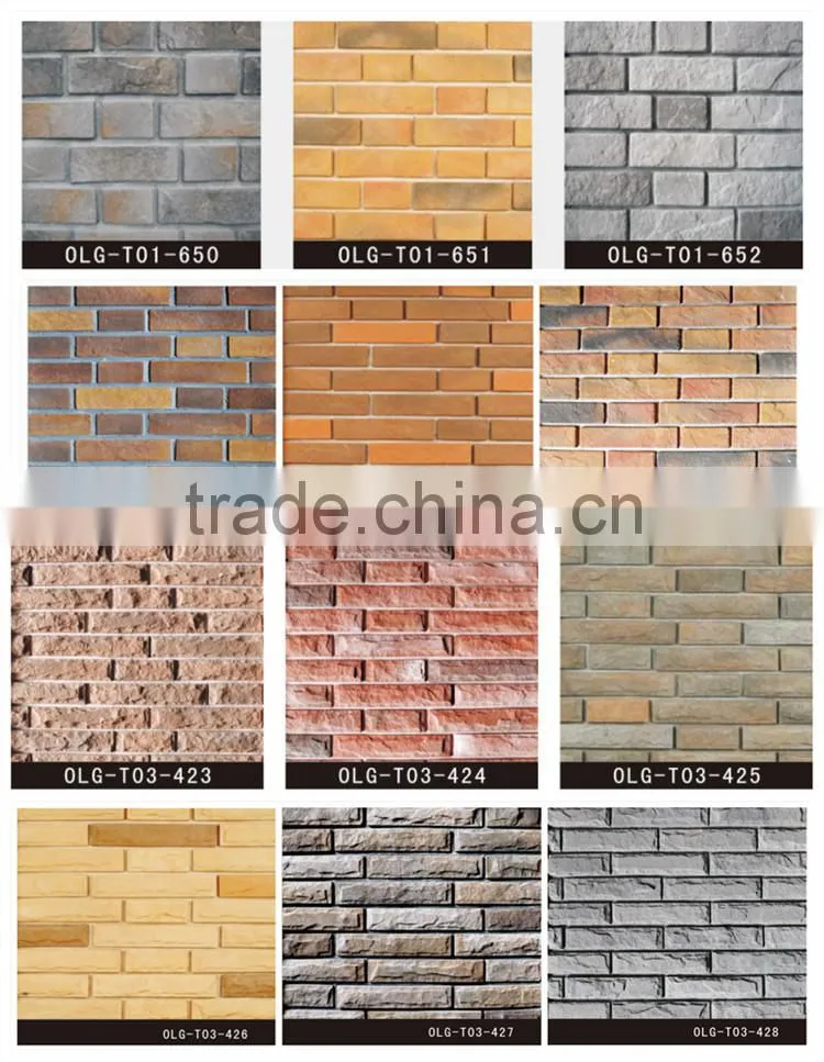 Environmental-friendly artificial thin face brick