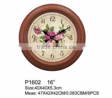 P1602 Classic beautiful big plastic wall clock