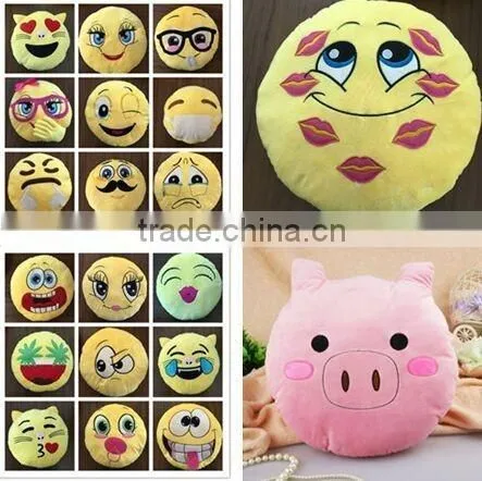 14 inch Emojicon yellow Plush Comfy Throw Pillows