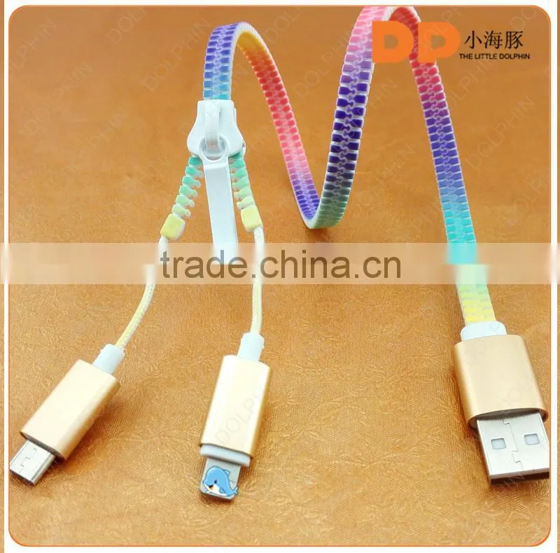 both ends micro usb cable LED usb cable