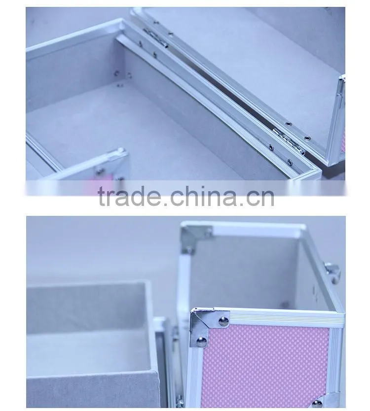 Pink Color Factory Cheap Makeup Train Case