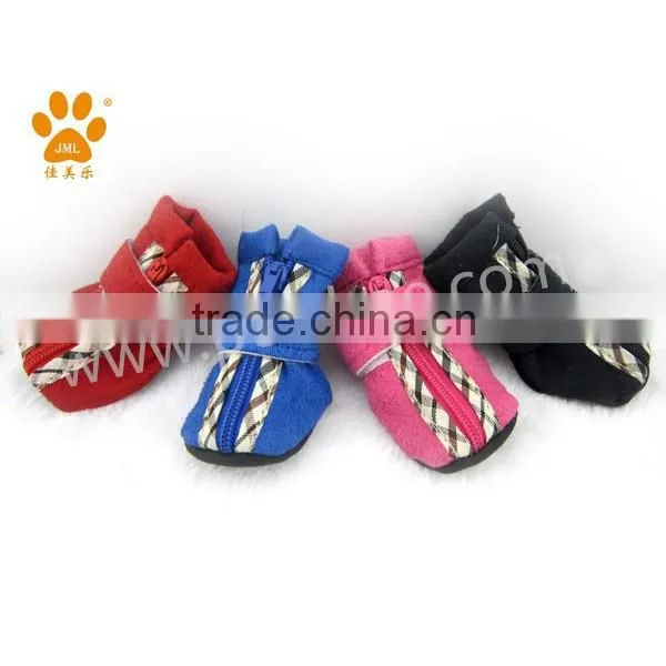 2014 JML New Suede Soft Sole Dog Boots Pet Products Fabric