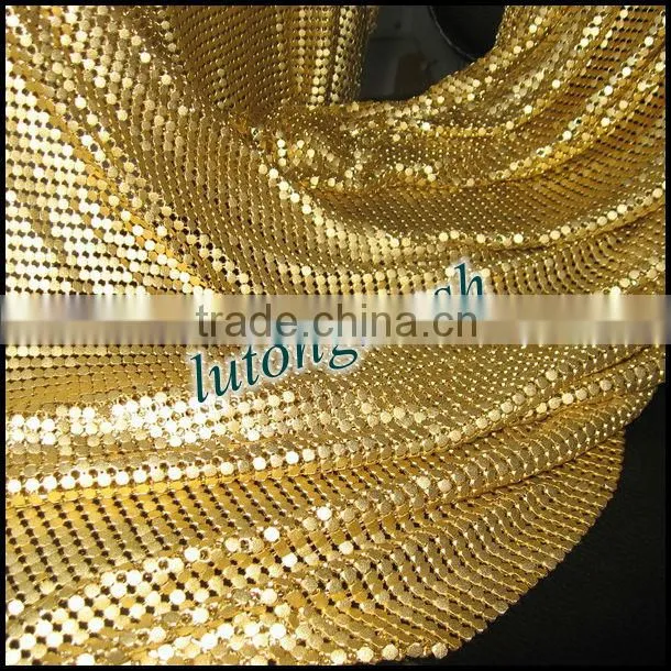 2014 modern design gold metallic mesh fabric/factory supplying