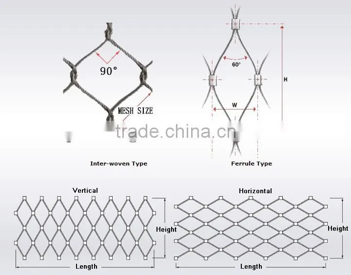 stainless steel wire rope tension screens