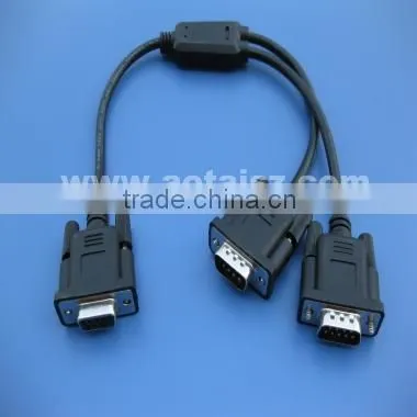 Black 16 Pin Male to Dual Female Y Shape OBD 2 Splitter Adapter Extension Cable