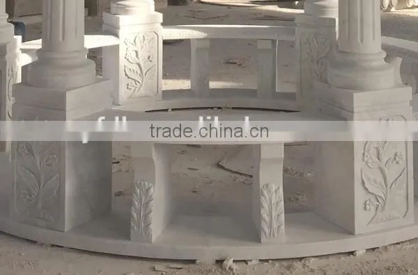 Garden Decorative White Marble Roman Column Gazebo