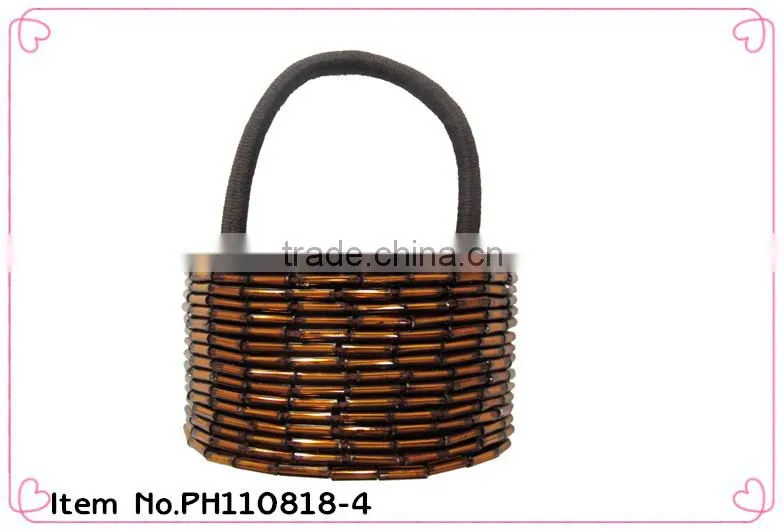 elastic hair ties with balls for women