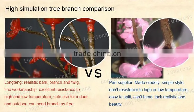 Artificial cherry blossom bonsai for hotel decoration