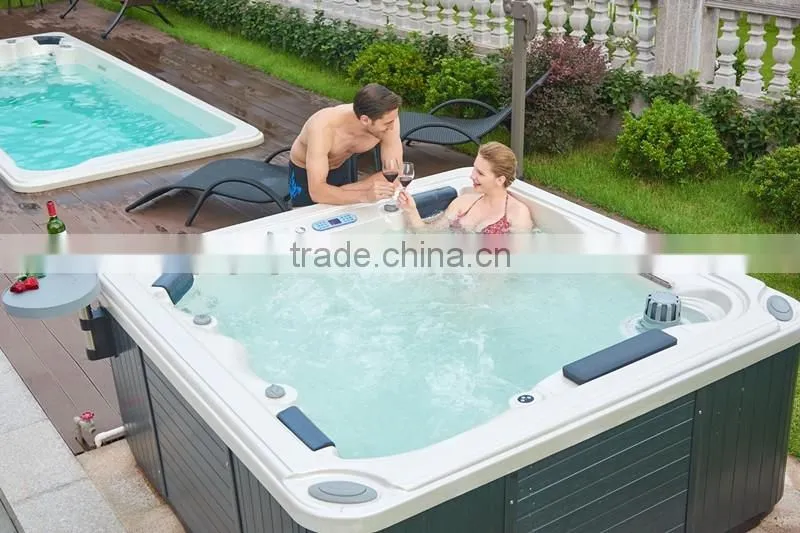 2016 Newest model spa hydro hot tub cheap luxury hot tub LED hot tubs