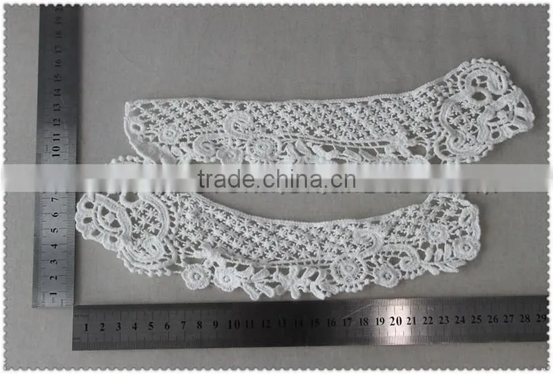 New Design cotton embroidered collars, natural color cotton collar for garments