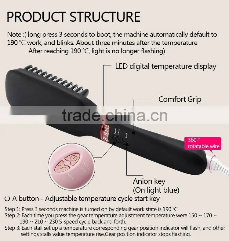 Easy comb magic hair curling brush