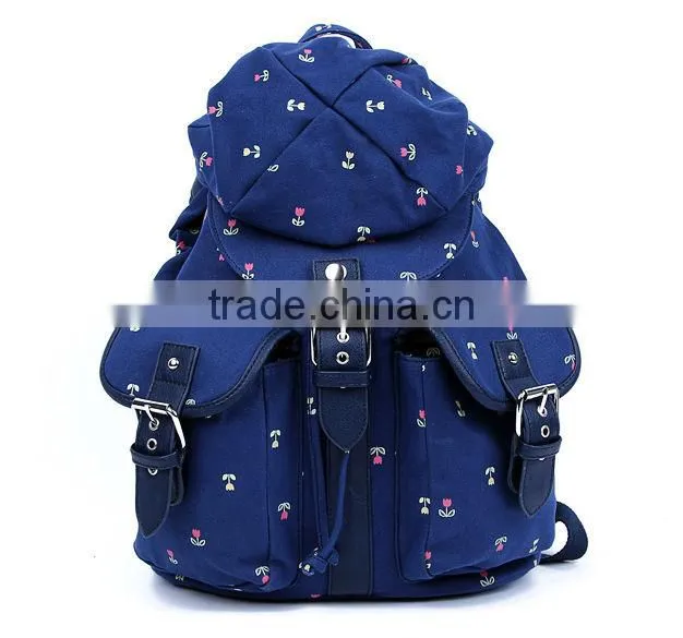 Small flower printed backpacks