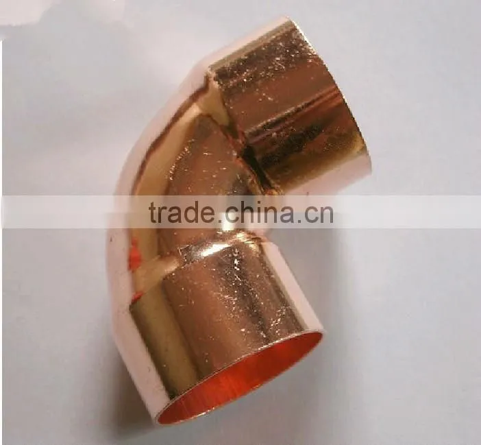 Free sample 90 degree copper elbow welding pipe fitting