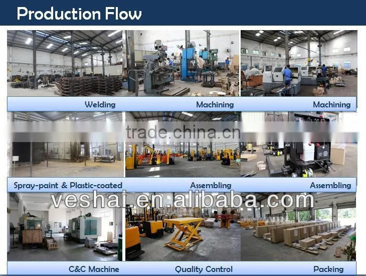 700kgs Electric Platform Cart with Rail for warehouse VH-ECF-70-(15.25 X 7.1)