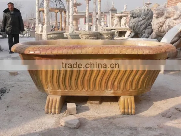 Elegant Carved Marble Bathtub for Sale