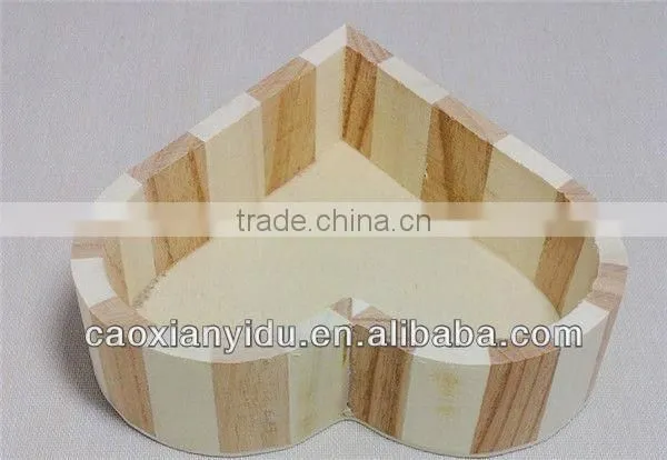 Heart Shaped Shape Gift Wooden Box For Party Decor