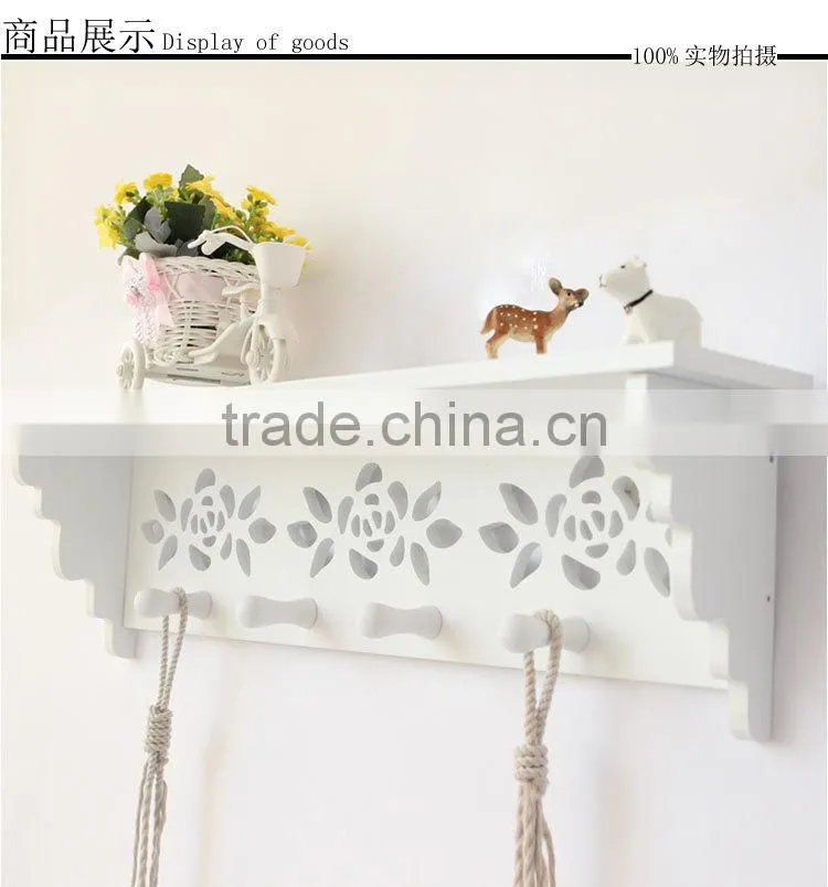 2015 custom mini high-grade wooden wall shelf lovely