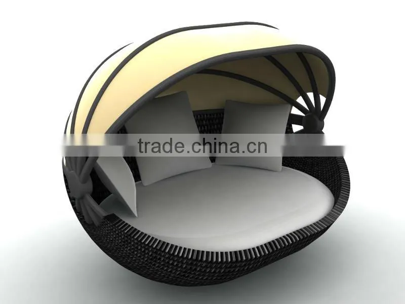 Morden Outdoor rattan lounge bed, UV protected
