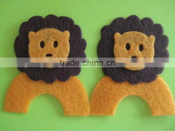 hot sale eco friendly new products promotional gift cute felt polyester fabric lion scrapbooking on alibaba express