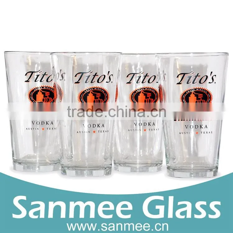 Hot Sales Glass Cup 4PCS Gift Glass Set Machine Pressed Glassware