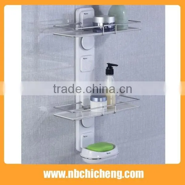 High grade bath toiletries rack multi composite frame suction bath shelf