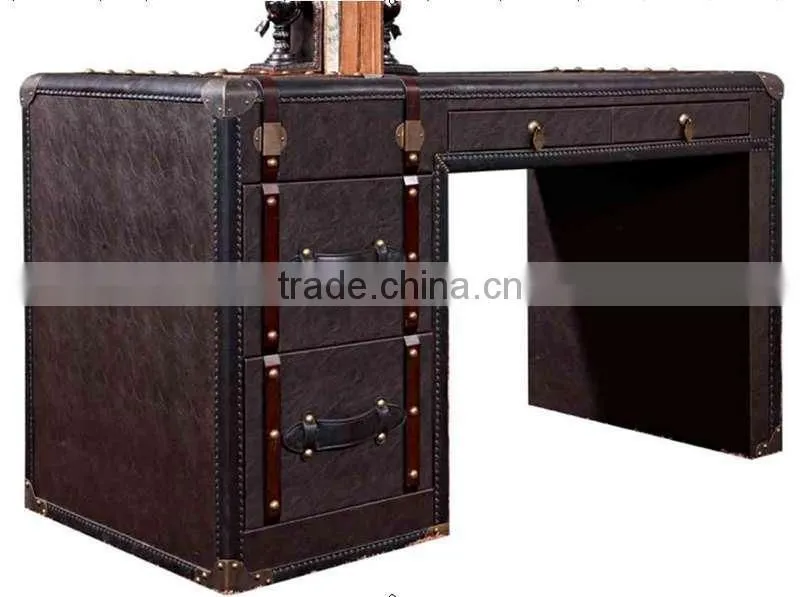 BISINI Furniture New design Leather Office Desk, Study Room Desk, Office Table Furniture (BF08-0247)
