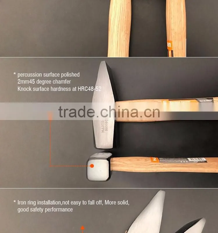 Machinist Hammer With Wood Handle