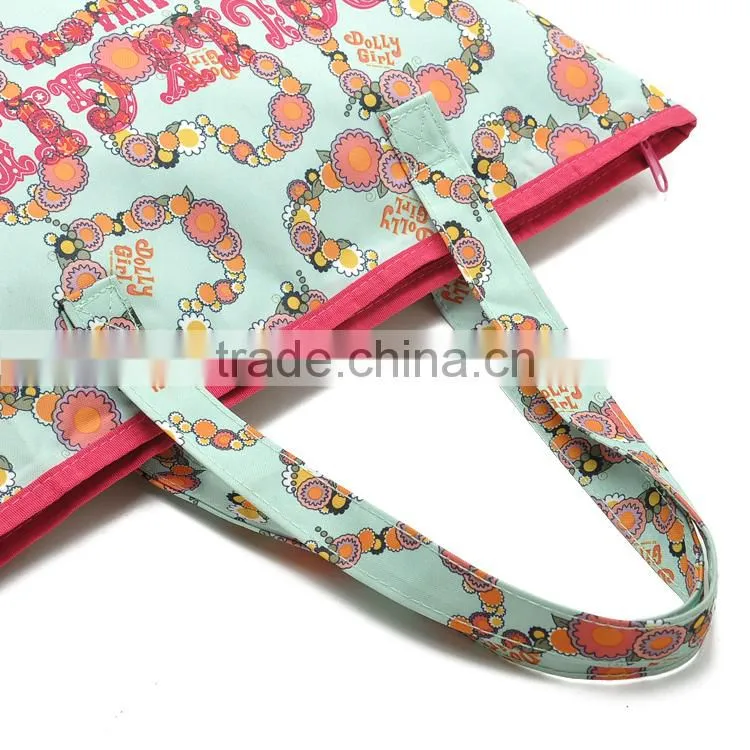 Wholesale Nylon Full Printing Customized Logo Eroupe Style Tote Bag