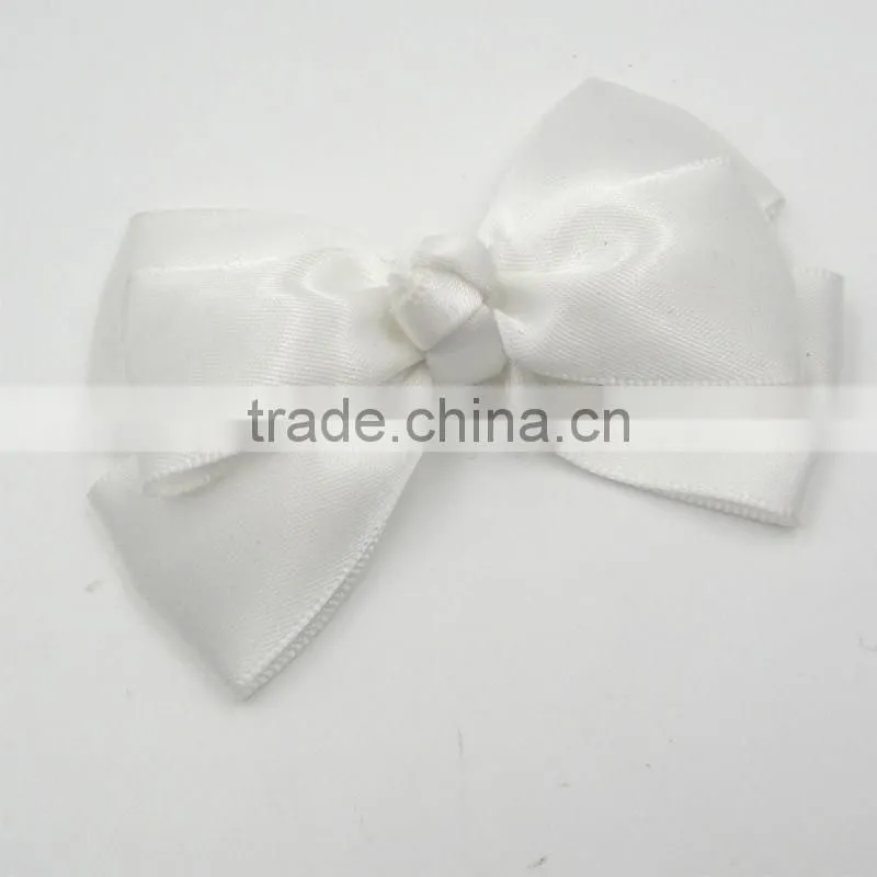 Hair accessory New arrival white fabric satin cute bow tie