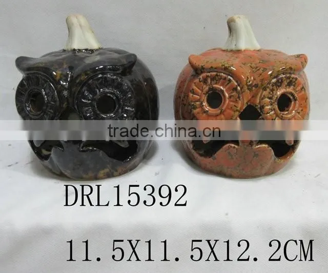 holloween decorations witch ghost ceramic LED lantern
