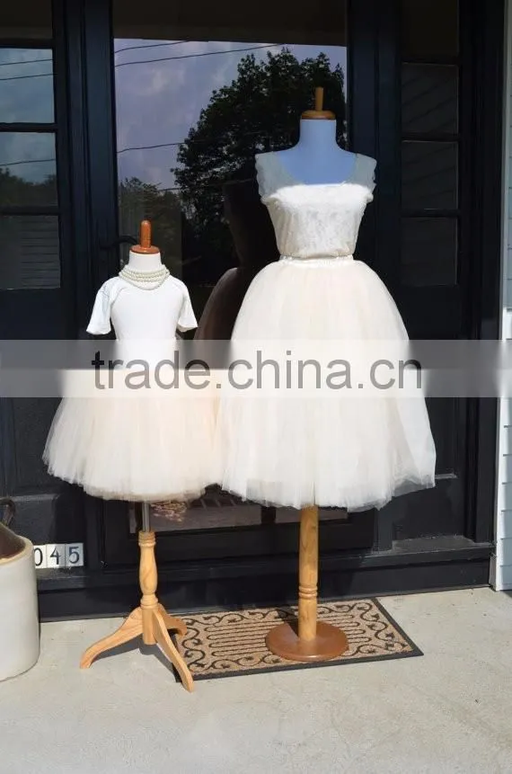 Boutique Girl Clothing Momy And Me Lace Tutu Skirt For Wholesale