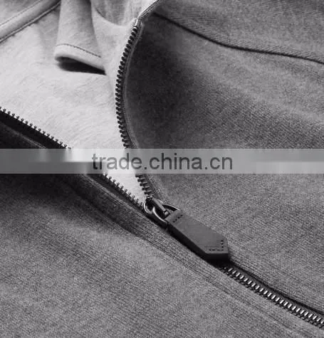Men's Gray Double-faced Cotton-blend Jersey Hoodie