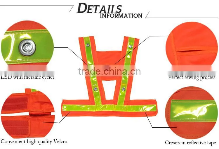 Hi Vis Overalls Led Flashing Vest/Safety Work Uniform