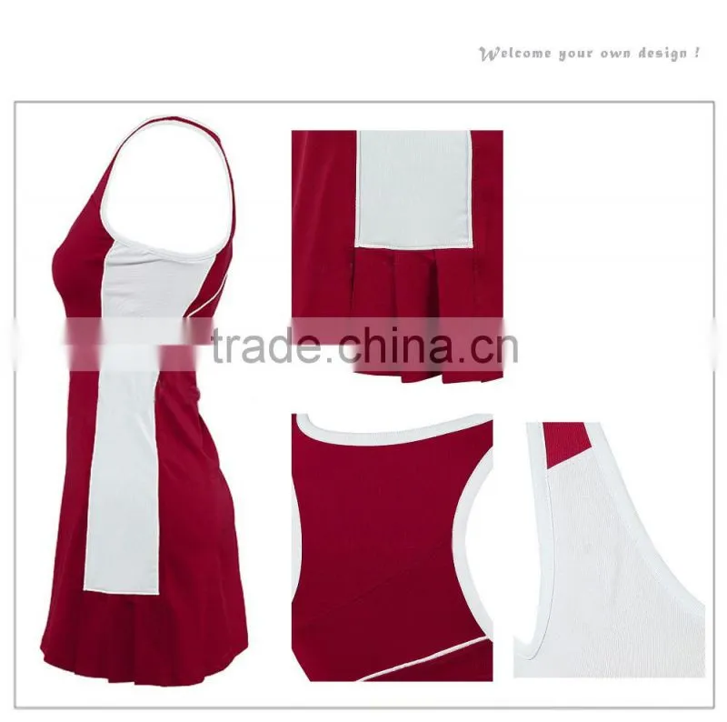 Hot sale girls fashion supplex dri-fit tennis dress custom sexy tennis dress