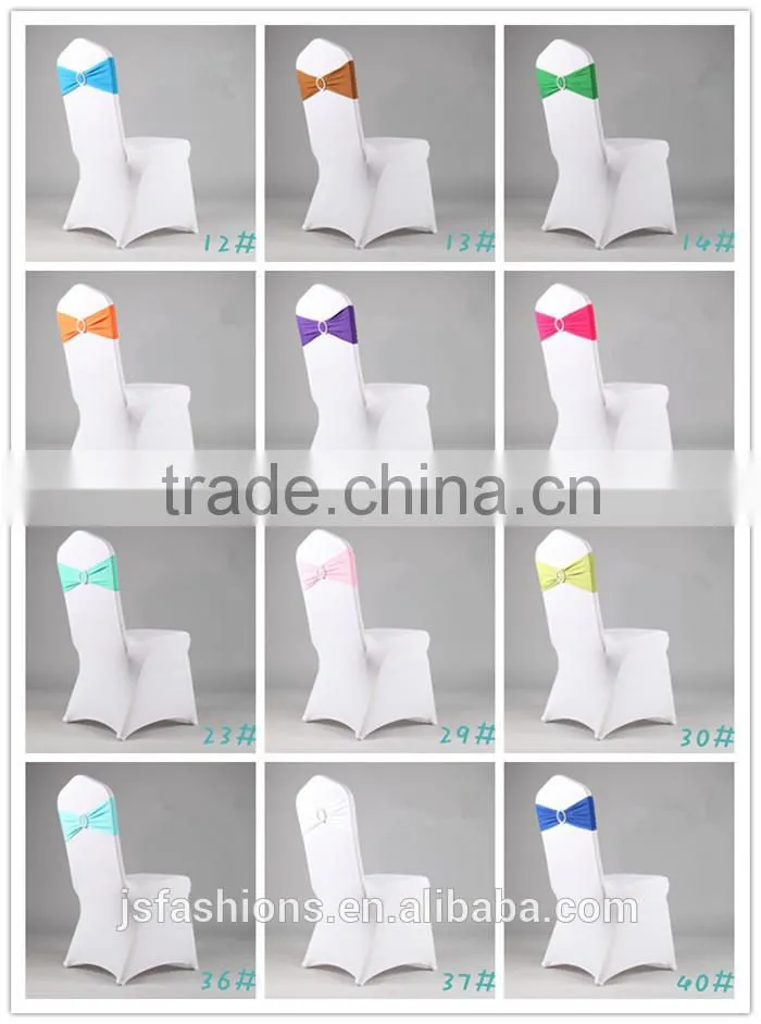 spandex lycra chair bands elastic chair sash with buckle for wedding