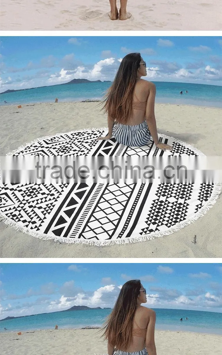 Microfiber round beach towels