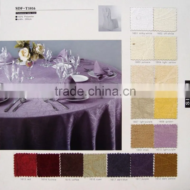 Wholesale Table Linens Polyester Jacquard round TableCloths Damask Table Covers