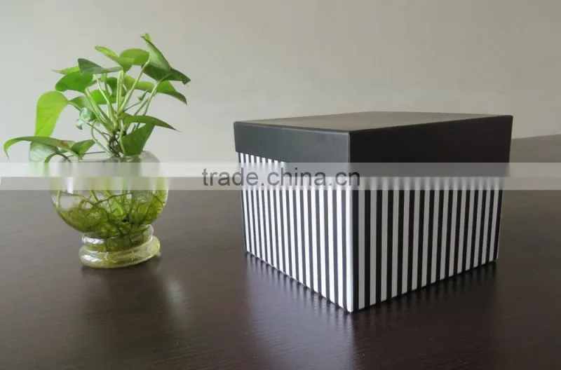 Gift Box Set - Gift Box Stripe Square Lime Set of 3 Black